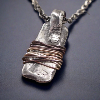 Amulet Warding Off Sterling Silver Pendant Necklace Handmade Jewelry