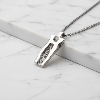 Collier "Totem du Faucon" Pendentif Bronze Bijou Fait Main pour Homme