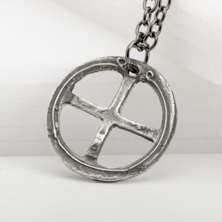 Celtic Cross Pendant Necklace Sterling Silver Handmade Jewelry