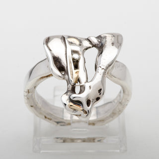 Gold and Silver Ring Nebula Handmade Women Jewelry