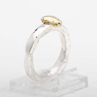 Gold and Silver Ring Yoko Handmade Women Jewelry