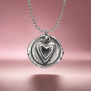 Heart In A Heart Pendant Necklace Sterling Silver Women Jewelry