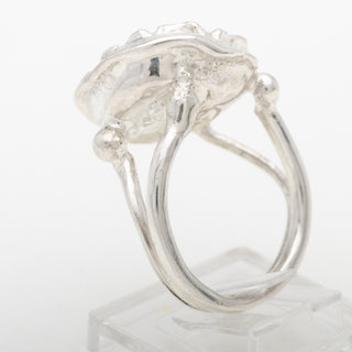 Bague Amora Argent Sterling Perle Blanche Bijou Fait Main