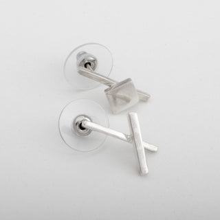 Cosmo Geometric Stud Earrings – 925 Sterling Silver, Handmade