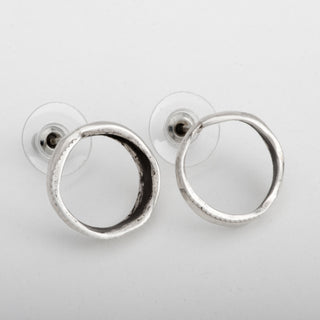 Lola Round Stud Earrings – 925 Sterling Silver, Handmade