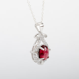 Pendant Necklace Ophelia Garnet Gemstone Sterling Silver Jewelry