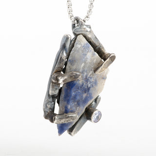 Collier Pendentif Hera Sodalite Argent Sterling Bijou Fait Main
