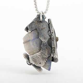 Collier Pendentif Hera Sodalite Argent Sterling Bijou Fait Main