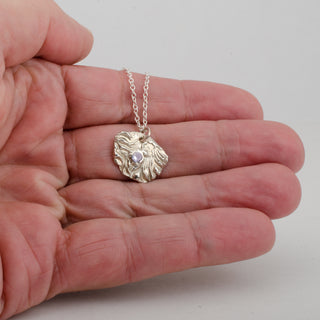 Pendant Kudo Fine Silver Amethyst Zircon Handmade Jewelry