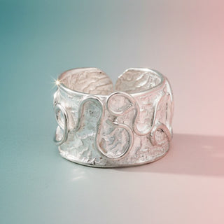Silver Ring Adjustable Curl 925 Sterling Handmade Jewelry
