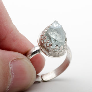 Silver Ring Mara Aquamarine Gemstone Handmade Jewelry