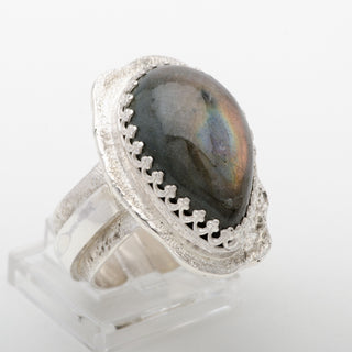 Silver Ring Nellim Labradorite Gemstone Jewelry