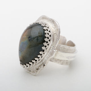 Silver Ring Nellim Labradorite Gemstone Jewelry
