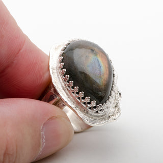 Silver Ring Nellim Labradorite Gemstone Jewelry