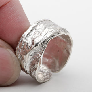Silver Ring Adjustable Magma 925 Sterling Handmade Jewelry