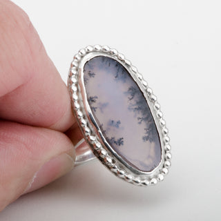 Silver Ring Andra Merlinite Gemstone Handmade Women Jewelry