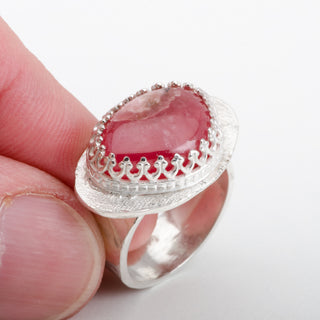 Silver Ring Victoria Rhodonite Gemstone Jewelry