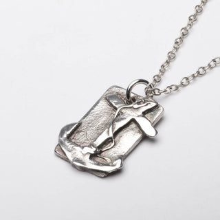 Anchor Faith Love Hope Sterling Silver Pendant Necklace Front