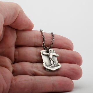 Anchor Faith Hope Love Sterling Silver Pendant Necklace Jewelry