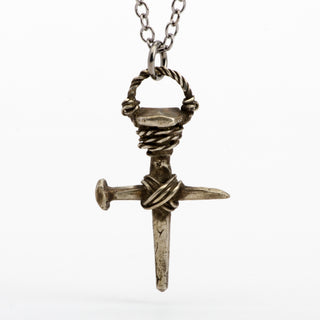 Croix Bronze Antique Collier Pendentif Médiéval Bijou Fait Main pour Homme