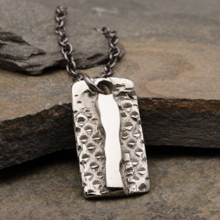 Mens "Stingray" Totem Pendant Necklace Bronze Handmade Jewelry