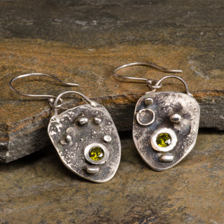 Earrings Moon Craters Sterling Silver Jewelry Handmade