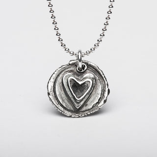Heart In A Heart Pendant Necklace Sterling Silver Women Jewelry