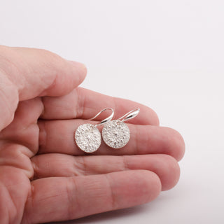 Mandala Star Earrings Sterling Silver Handmade Jewelry