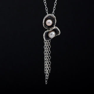 Pearl Amaya Pendant Necklace Sterling Silver Handmade Women Jewelry
