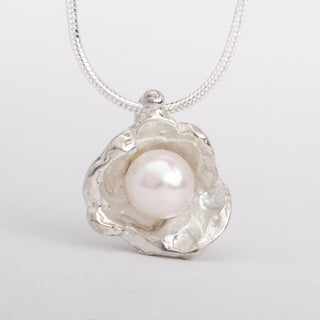 Pearl Tiana Pendant Necklace Sterling Silver Handmade Women Jewelry