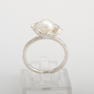 Silver Ring Ciara Pearl Handmade Jewelry