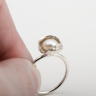 Silver Ring Samara White Pearl Jewelry