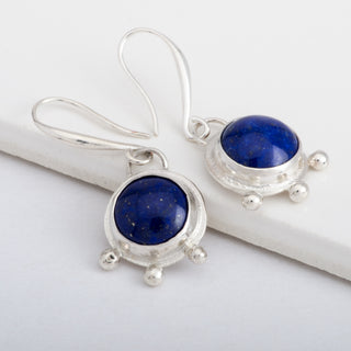 Earrings Kalani Lapis Lazuli Gemstone Sterling Silver Handmade Jewelry