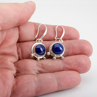 Earrings Kalani Lapis Lazuli Gemstone Sterling Silver Handmade Jewelry