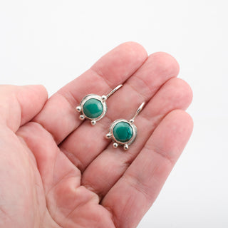 Earrings Senja Turquoise Gemstone Sterling Silver Handmade Jewelry