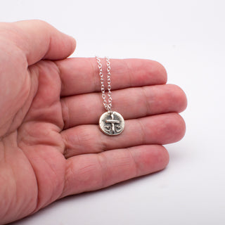 Cross Double Hearts Pendant Necklace Sterling Silver Handmade Jewelry
