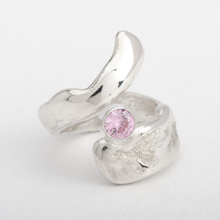 Bague Kai Nalu Argent Sterling Zircon Rose Bijou Fait Main