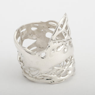 Silver Ring Adjustable Swirl Sterling Handmade Jewelry