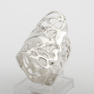 Silver Ring Adjustable Swirl Sterling Handmade Jewelry
