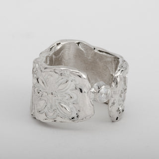 Silver Ring Adjustable Kai Pua Clear Zirconia Jewelry