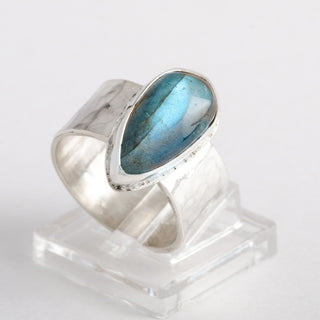 Silver Ring Kativik Labradorite Gemstone Jewelry
