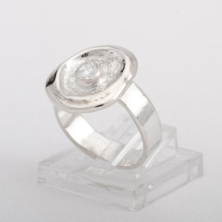 Silver Ring Shima Clear Zirconia 925 Sterling Women Jewelry