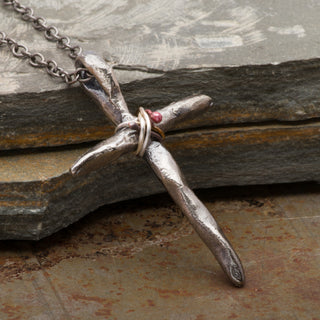 Cross Twisted Medieval Pendant Necklace Sterling Silver Jewelry
